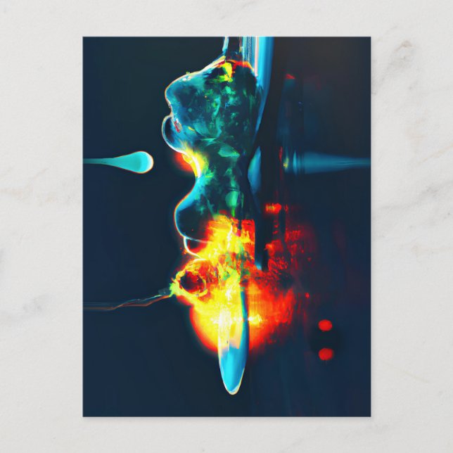 Glowing Liquid Drip Postcard (Front)