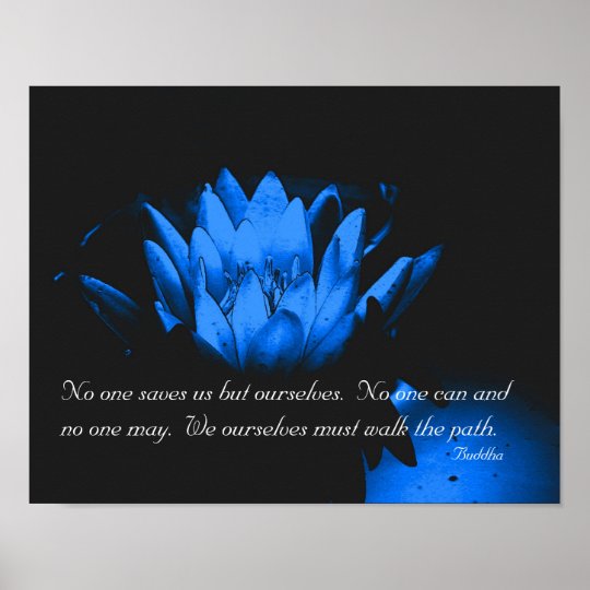 Glowing Lotus Flower Inspirational Quote Poster Zazzle Co Nz