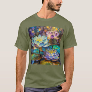 Glowing Lotus Flowers Trio T-Shirt