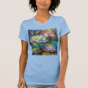 Glowing Lotus Flowers Trio T-Shirt