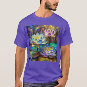 Glowing Lotus Flowers Trio T-Shirt
