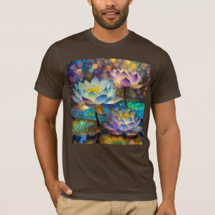 Glowing Lotus Flowers Trio T-Shirt