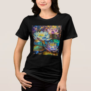 Glowing Lotus Flowers Trio Tri-Blend Shirt