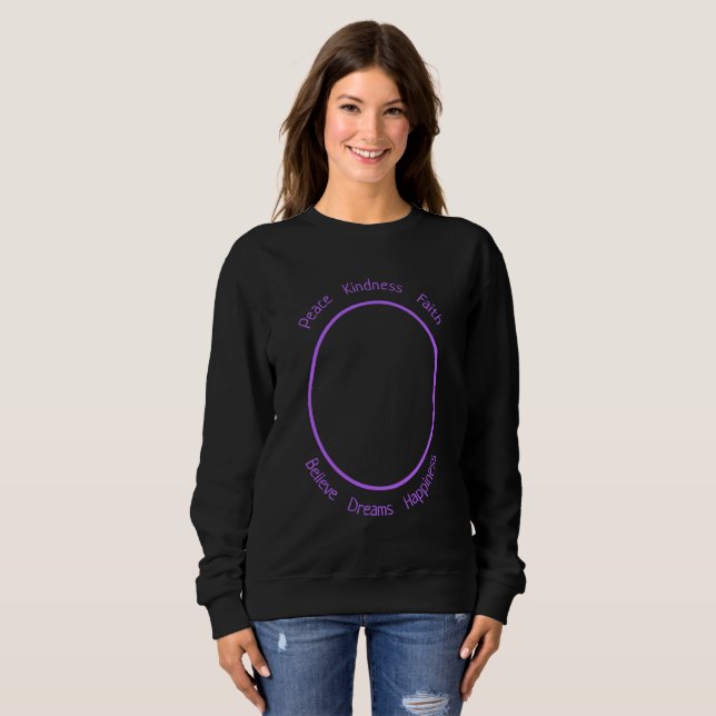 Glowing Lotus Water Lily Flower Inspirational  Sweatshirt (Front Full)
