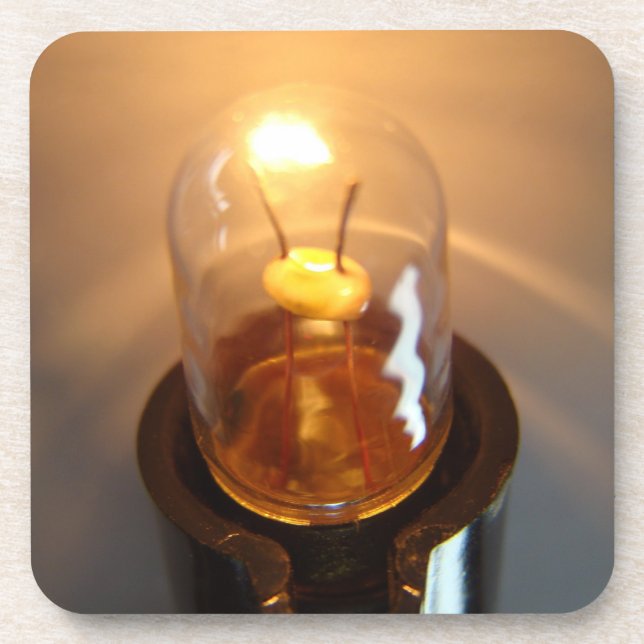 Glowing Low Voltage Light Bulb Coaster (Front)