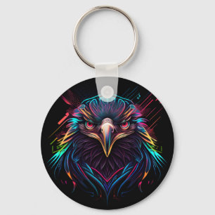 Glowing Luminous Neon Eagle Artistic Key Ring