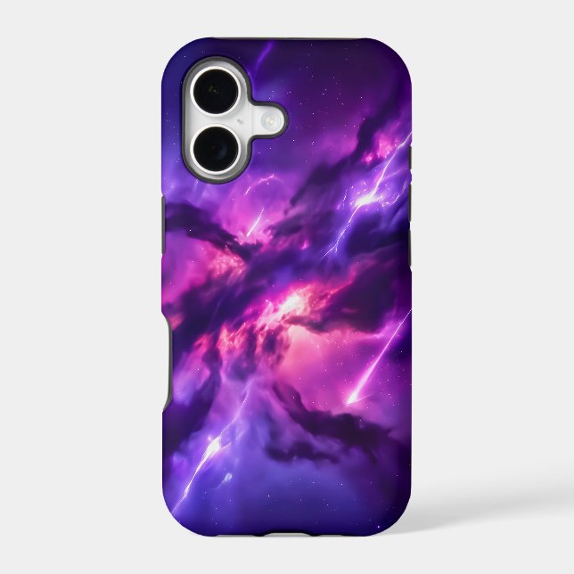 Glowing Magenta Lightning Cosmic Galaxy (Back)