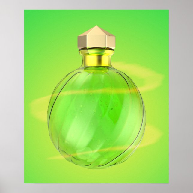 Glowing magic potion bottle poster (Front)