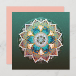 Glowing Mandala - Greeting Card