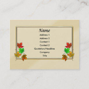 Glowing Maple Leaves Business Card