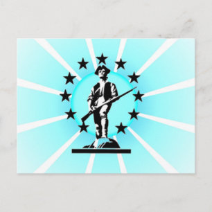 Glowing Minuteman Postcard