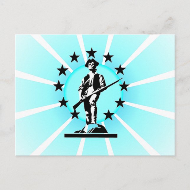 Glowing Minuteman Postcard (Front)