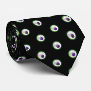 Glowing Monster Small Floating Eye Halloween  Tie