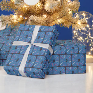 Glowing Moon Cute and Charming Blue Moonlight Gift Wrapping Paper
