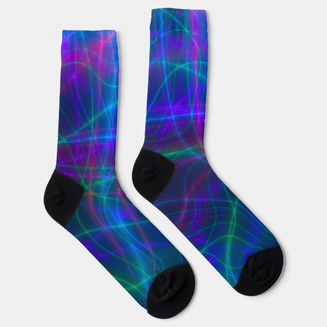 Glowing Multicolored Rays Socks (Right)