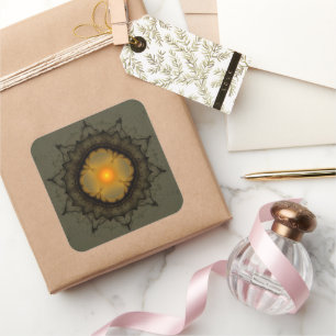 Glowing mystical ornament  square sticker
