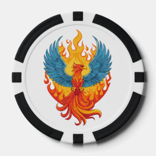 Glowing mythological Fantasy Phoenix Bird Poker Chips