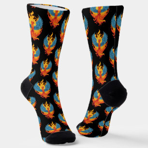 Glowing mythological Fantasy Phoenix Bird Socks