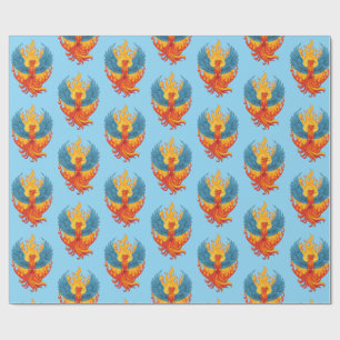 Glowing mythological Fantasy Phoenix Bird Wrapping Paper