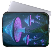 Glowing Neo-Deco Bioluminescent Nature Cyberpunk
