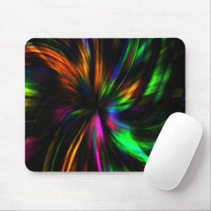 Glowing Neon Art Modern Psychedelic Trendy Mouse Pad