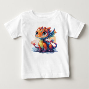 Glowing Neon Baby Dinosaur – Fun and Whimsical Din T-Shirt