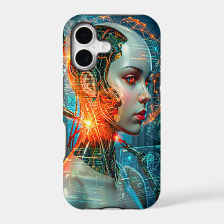 Glowing Neon Cyborg Biomechanical Tech Sci-Fi