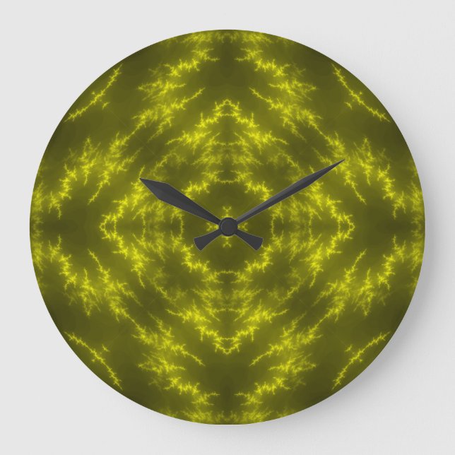 Glowing Neon Electric Thunder Bolts Large Clock (Front)