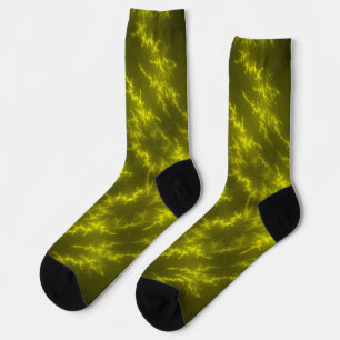 Glowing Neon Electric Thunder Bolts Socks