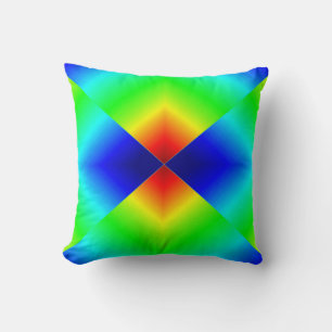 Glowing Neon ShapesThrow Pillow