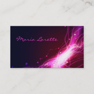 GLOWING NEON STARS Party Planner Designer Card