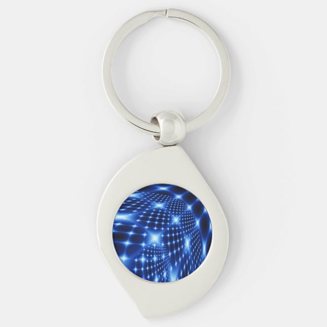 Glowing net fractal key ring (Front)