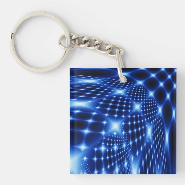 Glowing net fractal key ring (Front)