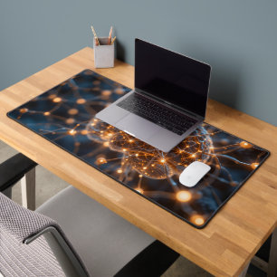 Glowing Neural Learning Desk Mat