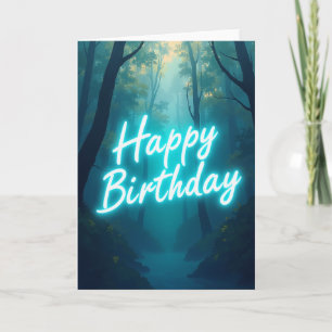 Glowing Night Birthday Card