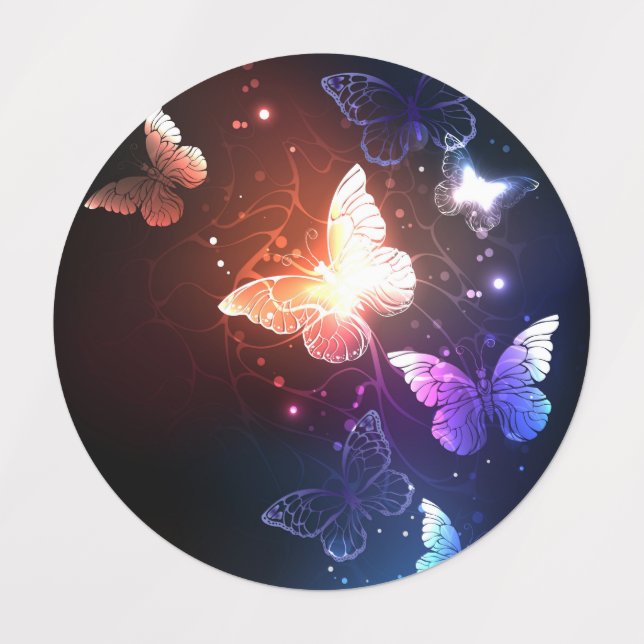 Glowing Night Butterflies (Design 1)