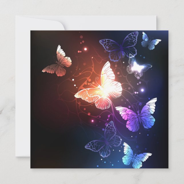 Glowing Night Butterflies Announcement (Front)