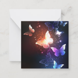 Glowing Night Butterflies Card