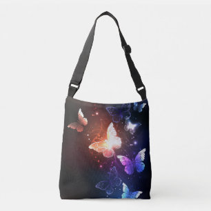 Glowing Night Butterflies Crossbody Bag
