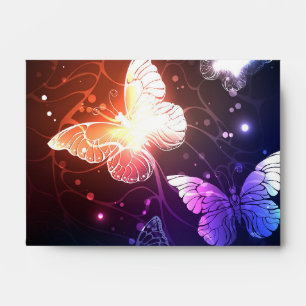 Glowing Night Butterflies Envelope