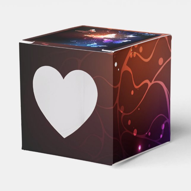 Glowing Night Butterflies Favour Box (Front Side)