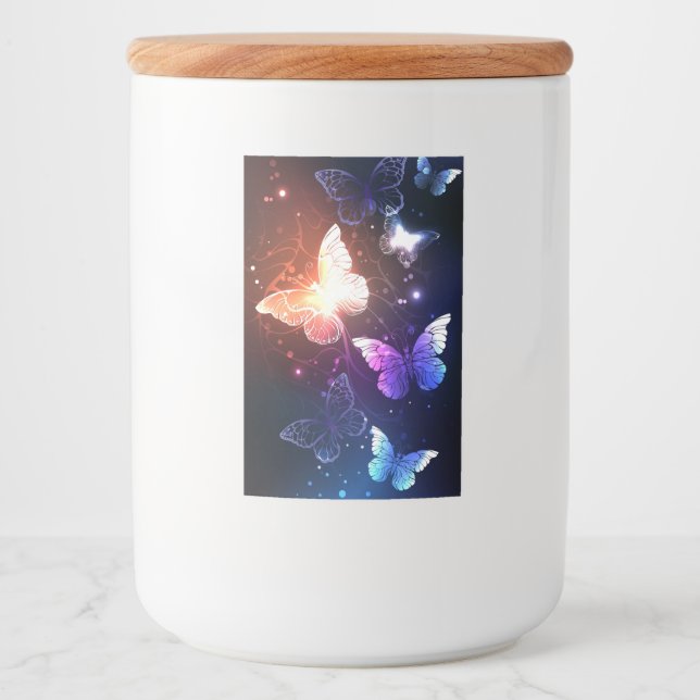 Glowing Night Butterflies Food Label (Front)