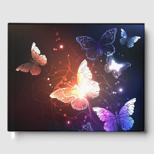 Glowing Night Butterflies Guest Book