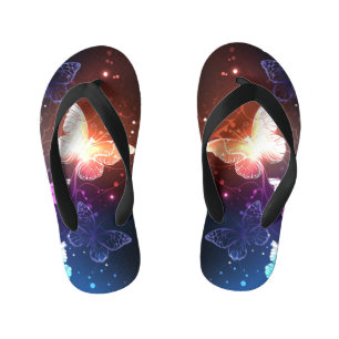 Glowing Night Butterflies Kid's Jandals