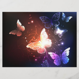 Glowing Night Butterflies Menu