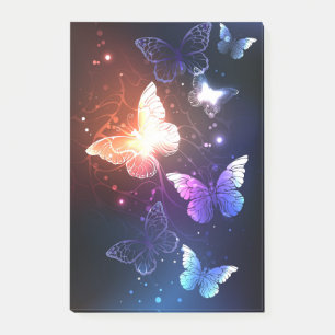 Glowing Night Butterflies Post-it Notes