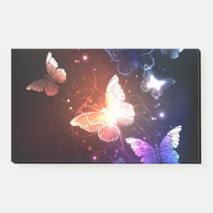 Glowing Night Butterflies Post-it Notes