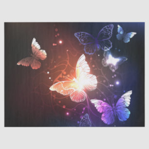 Glowing Night Butterflies Tissue Paper