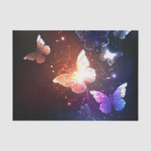 Glowing Night Butterflies Tissue Paper