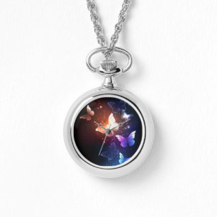 Glowing Night Butterflies Watch